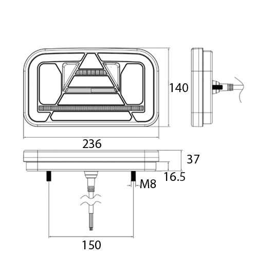 10-30V LED GLO Left Hand Rear Combination Lamp - Image 3