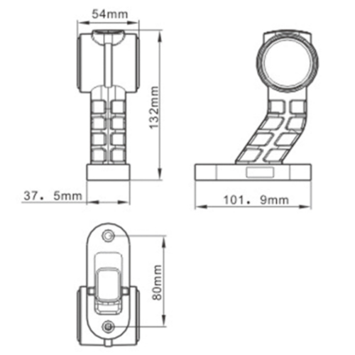 10-30V LED Glo Red/White/Amber LH End Outline Stalk Marker Lamp - Image 4