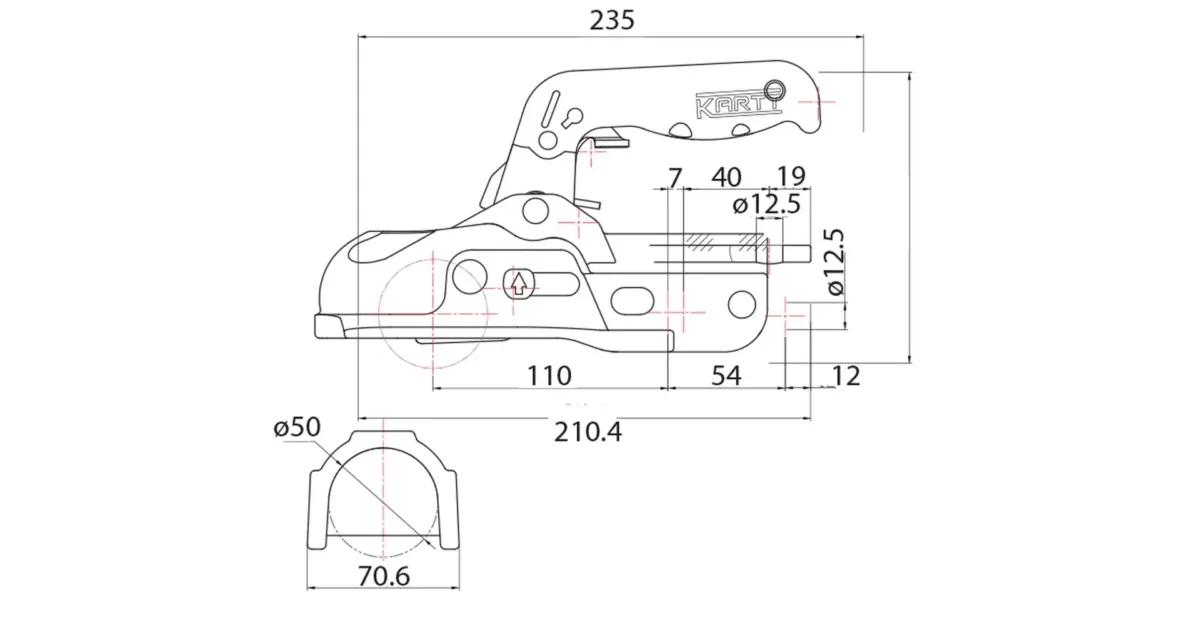 KARTT KCH3000 HITCH HEAD - Image 2