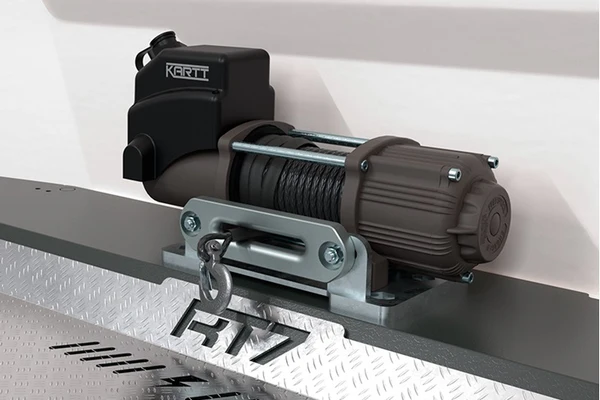 4500 lbs 12v Electric Winch with Synthetic Rope - Image 4